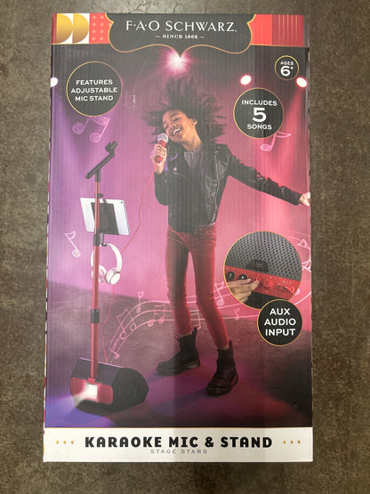 (Clearance) FINAL SALE FAO Schwarz Microphone with Stand and Tablet Holder