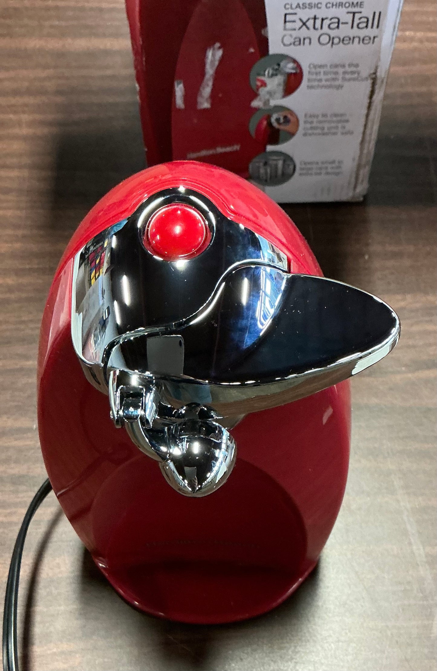 Hamilton Beach® Classic Chrome Heavyweight Can Opener in Red - Open Box - Damaged Box