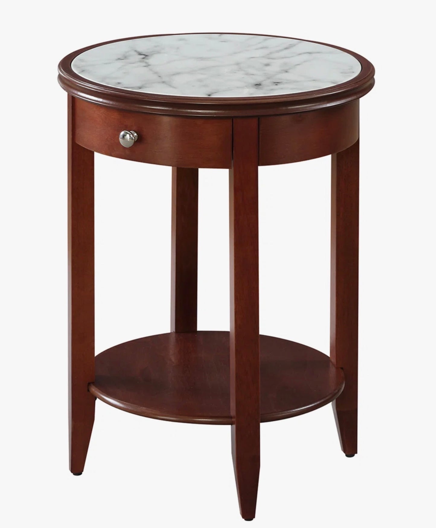 Carbin 1 Drawer End Table with Shelf - Mahogany - May have minor imperfections/Minor cosmetic damage