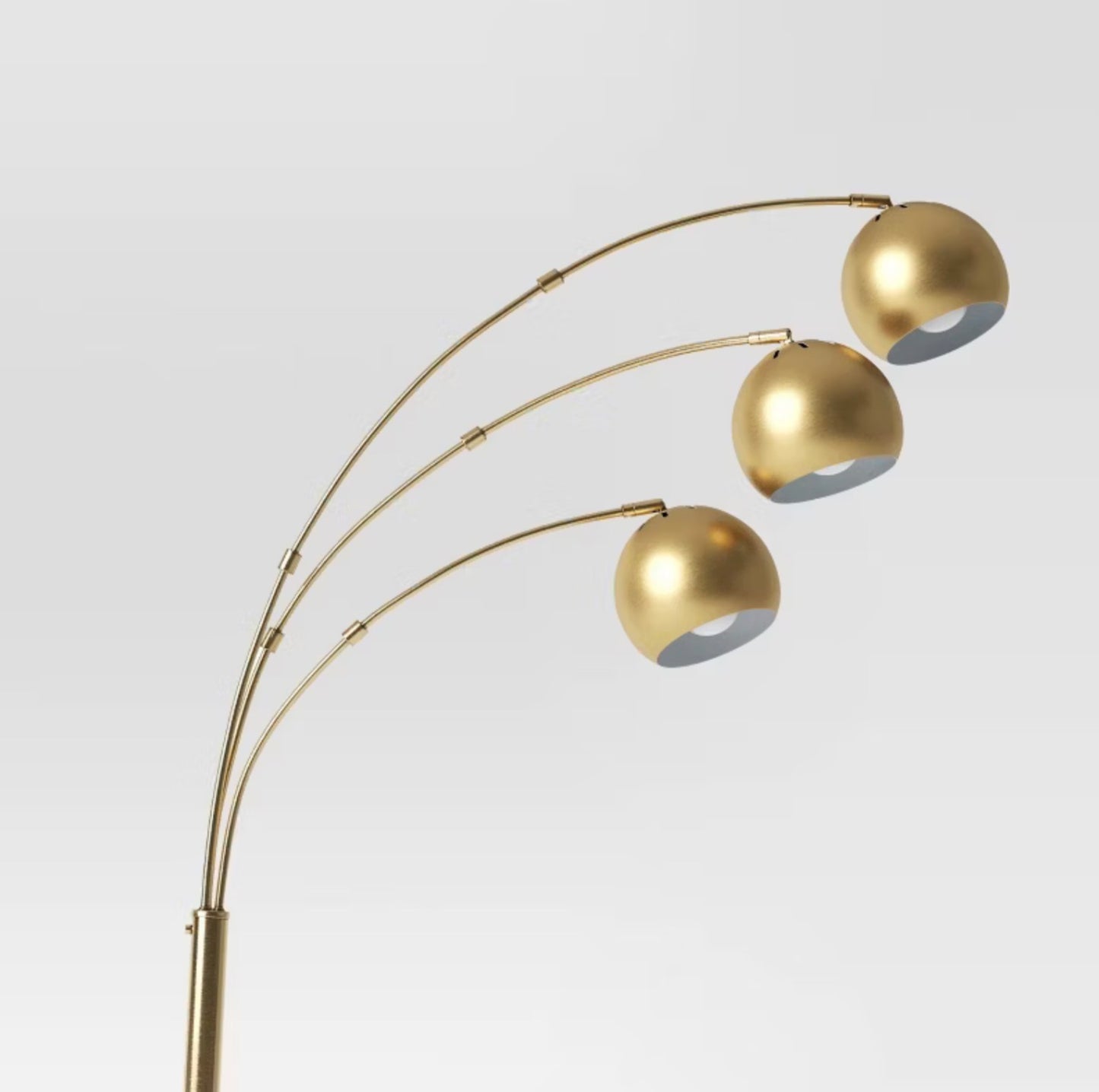 75.5"x29.5" Span 3-Head Metal Globe Floor Lamp - Brass - Out of Box - FOR PICKUP ONLY