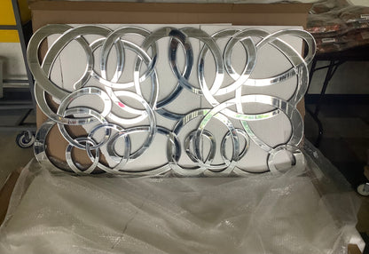35"X64" Glass Geometric Room Wall
Mirror Silver