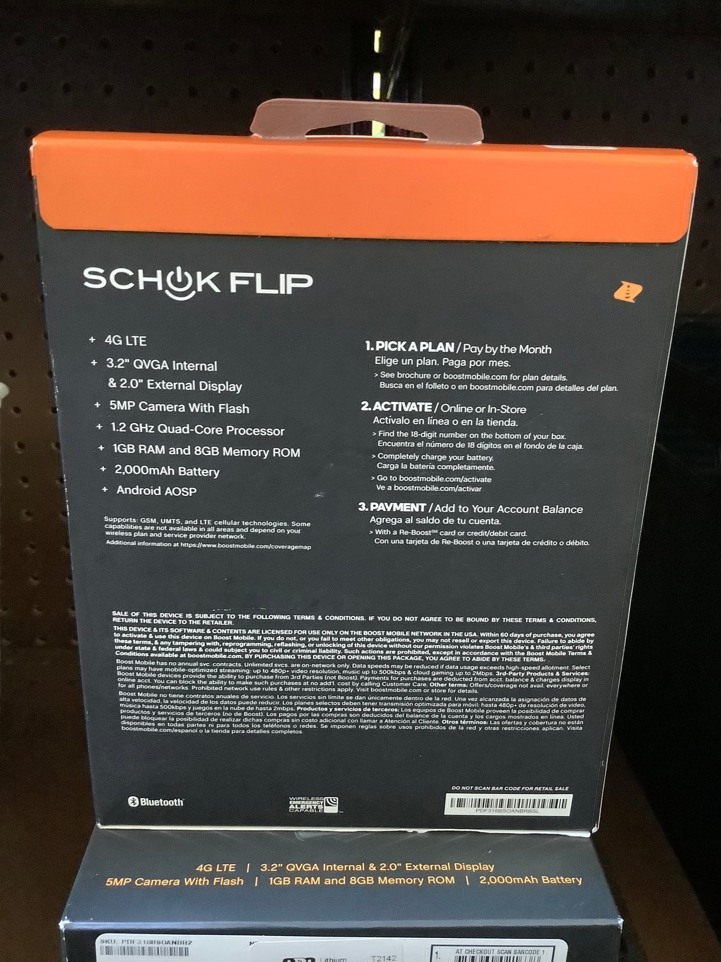 Boost Mobile Qlw Schok Flip, 8 GB, Prepaid Phone