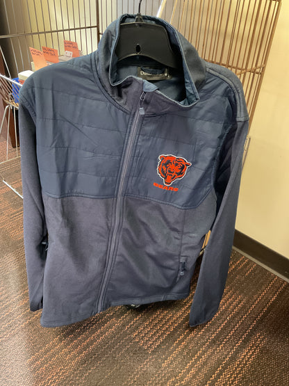 (CLEARANCE) Men’s Chicago Bears Light Zip Up Coat, Blue