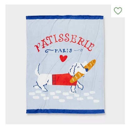 Patisserie Pet Shoppe - Plush Throw Blanket - 50”x60” - Minor Dirt From Shipping (see pictures) - FOR PICKUP ONLY