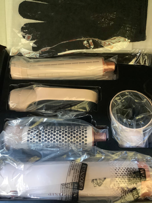 Dryhsip 5-in-1 Hot Air Styler, Curling & Straightening Brush, Negative lon, 3 Heat Settings,