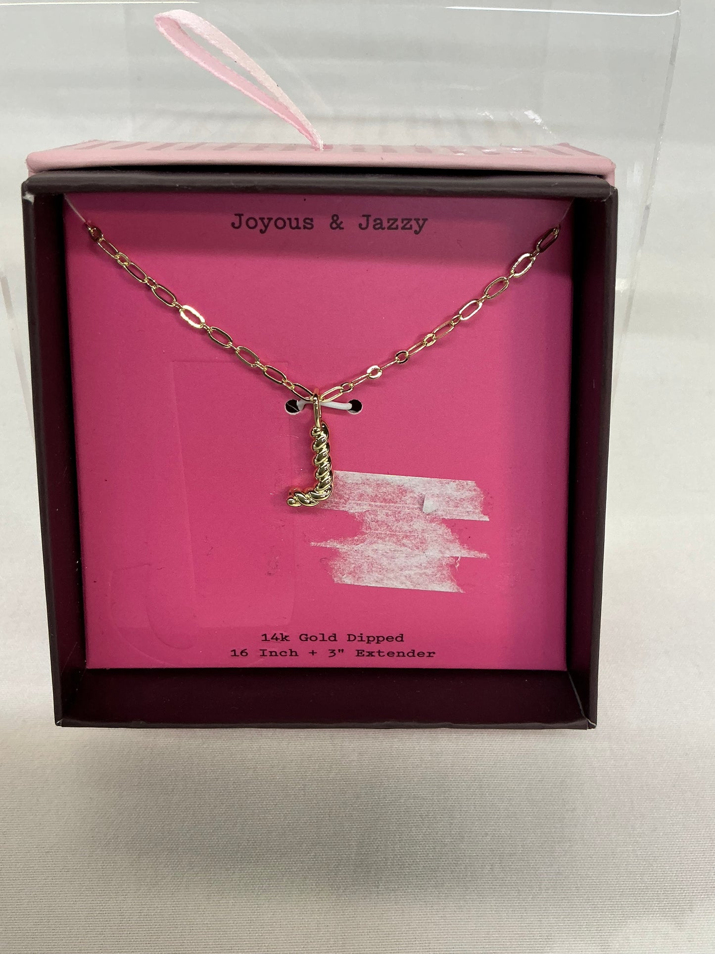 Gold Initial Necklace (AND) - Damaged Packaging (See Pictures)