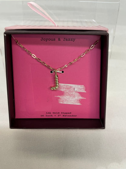 Gold Initial Necklace (AND) - Damaged Packaging (See Pictures)