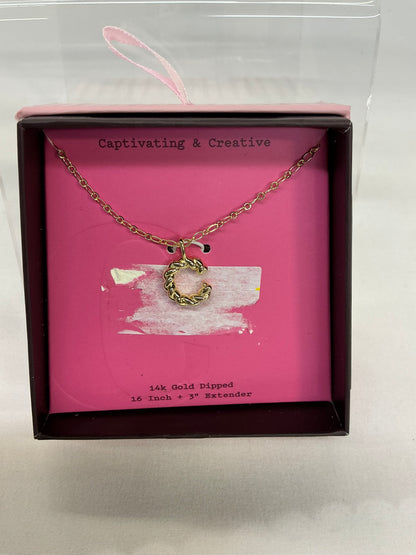 Gold Initial Necklace (AND) - Damaged Packaging (See Pictures)