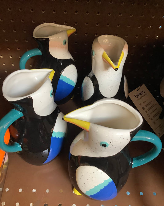 CERAMIC TOUCAN WATERING VASE