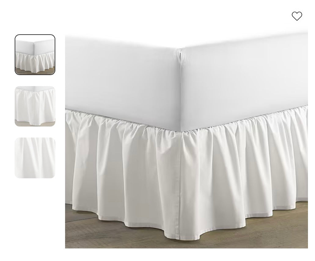 Laura Ashley Ruffled Bedskirt - White - Queen