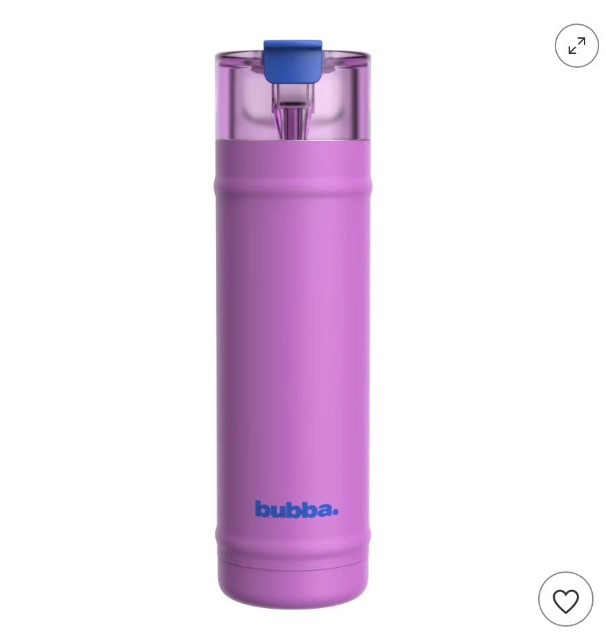 Bubba 24 fl oz Stainless Steel with Dual Sip Lid Water Bottle - Moodbooster - Minor cosmetic damage (see pictures)