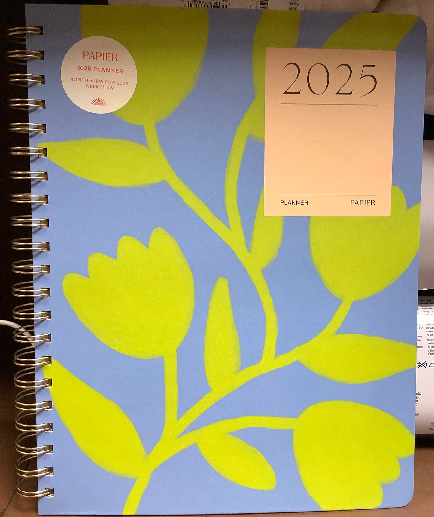 Papier 2025 Weekly/monthly Planner 11"x9" Tulips:
