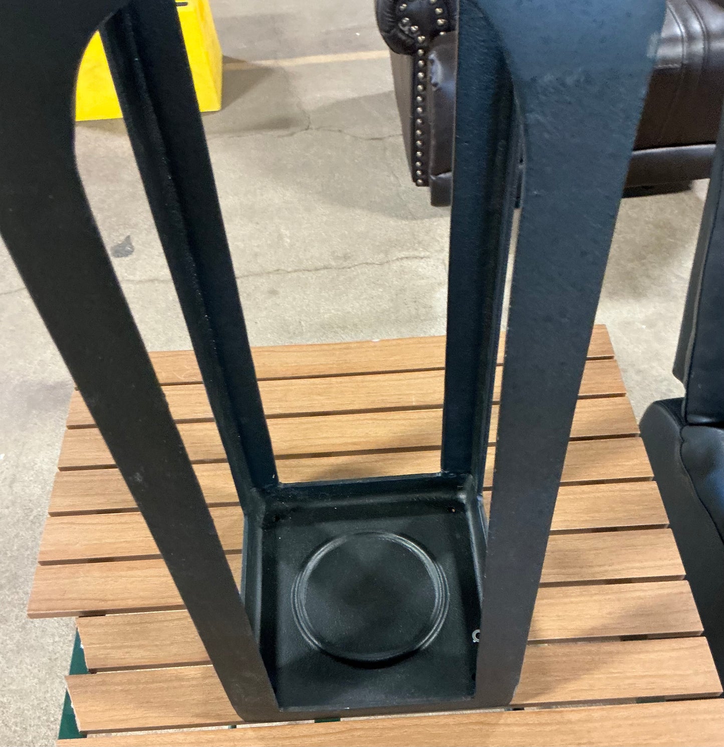 29.4"x9" Pillar Cast Aluminum Outdoor Lantern Candle Holder - Black - Minor Cosmetic Damage - Missing Handle (see pictures) - FOR PICKUP ONLY