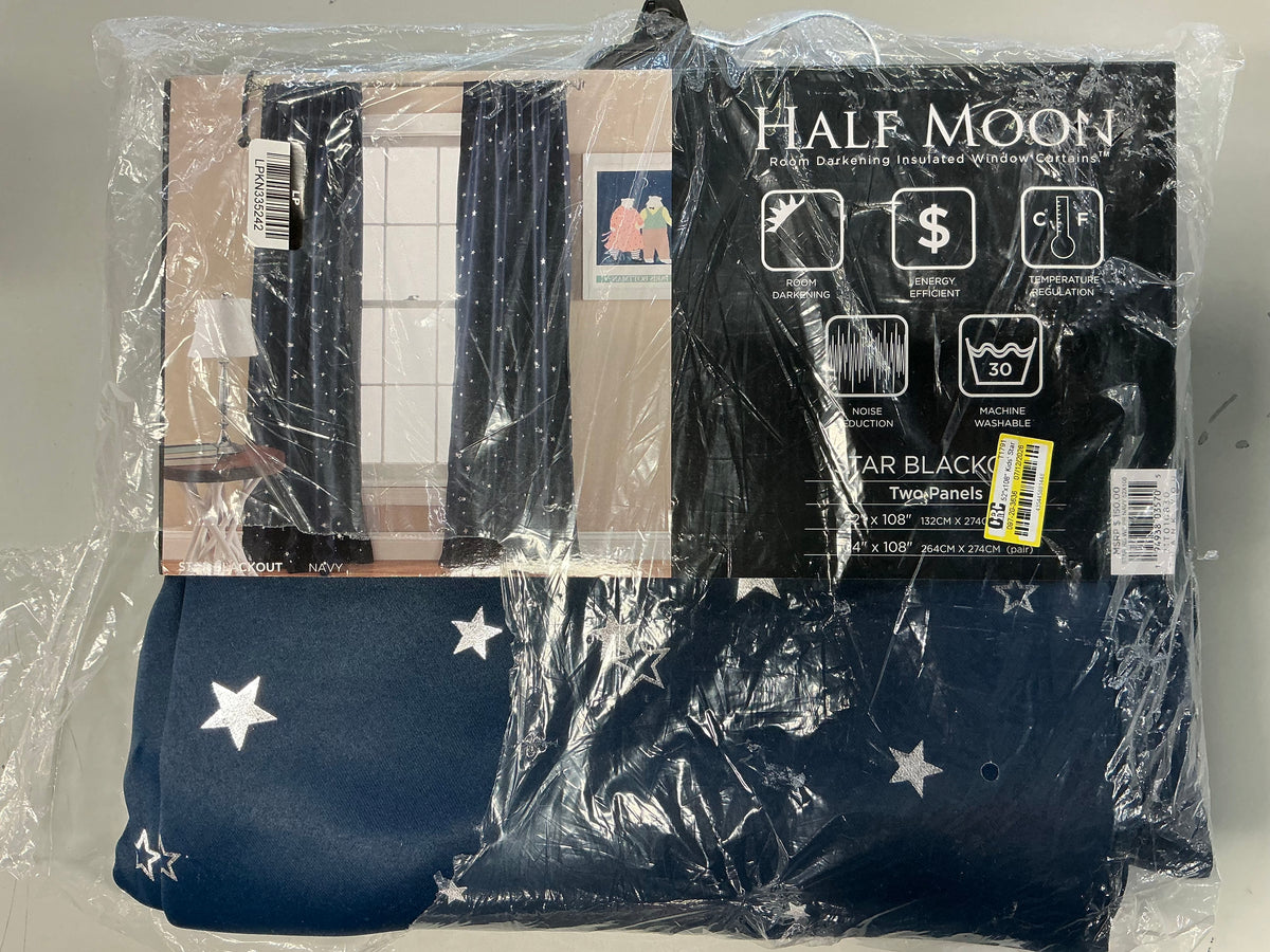 Two Panel Blackout Curtains - Damaged Packaging (see pictures)