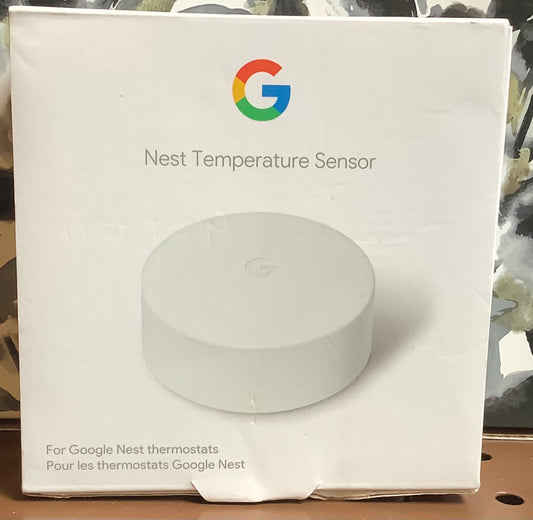 Google Nest Temperature Sensor (2nd Gen): Energy Star Certified, Automatic Shut-Off, Off-White, 1-Year Warranty