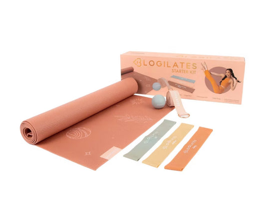 Blogilates Starter Fit Kit: Yoga Mat, Strap & Exercise Band for Core Muscles - Damaged Box (see pictures)