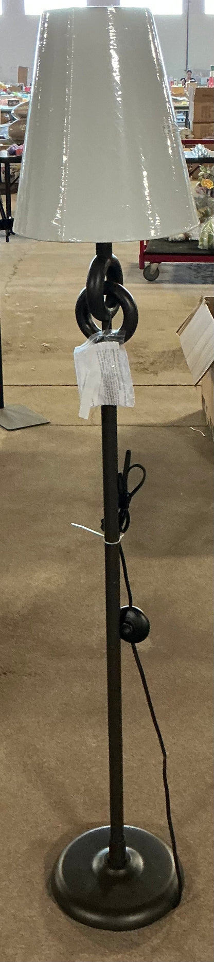 Metal Ring Floor Lamp - Back - Out of Box - Minor Cosmetic Damage (see pictures)