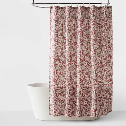 Fabric Floral Shower Curtain Mauve - Room Essentials™