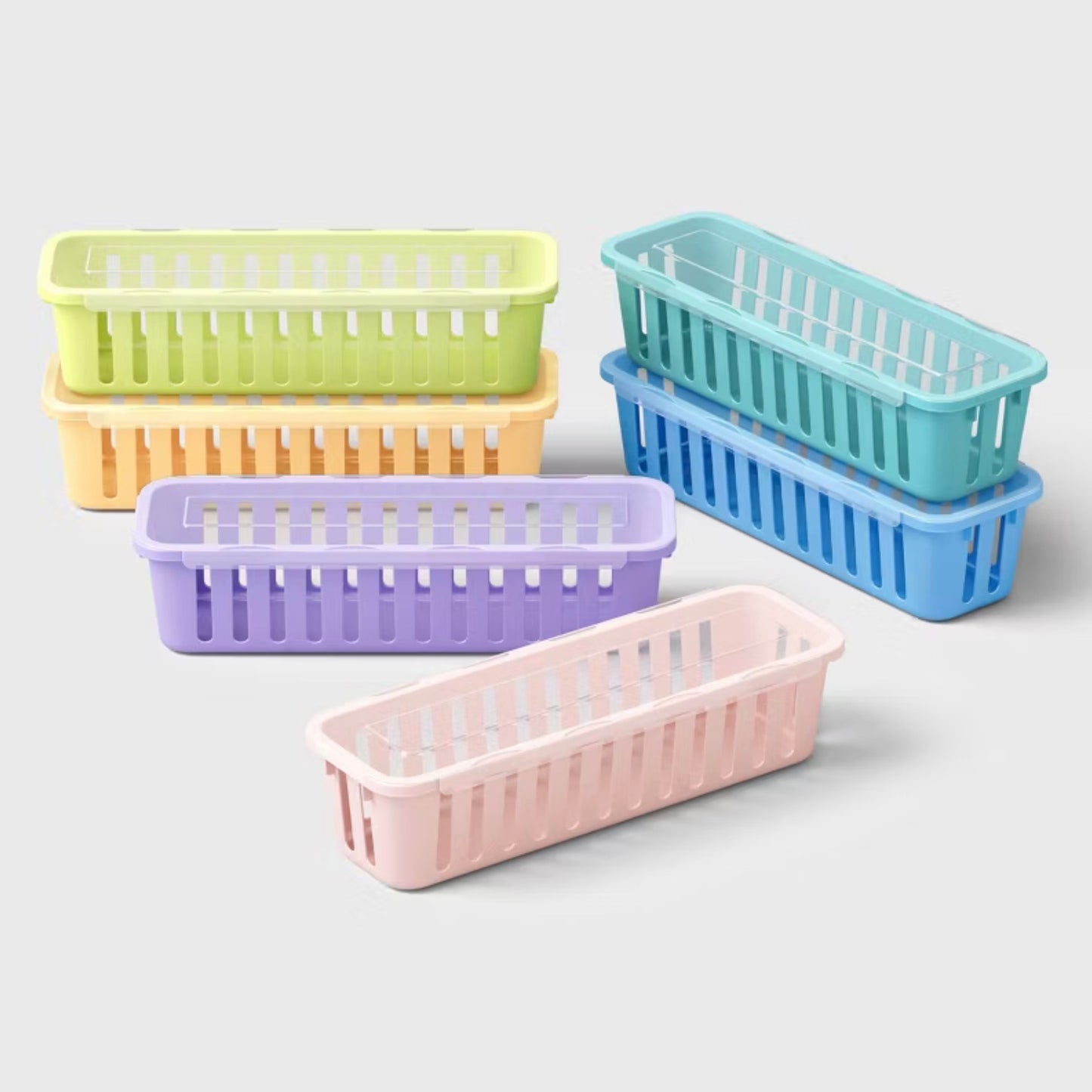 6pk Small Baskets with Lids Pastel colorway - up&up™ - Out of Package (see pictures)