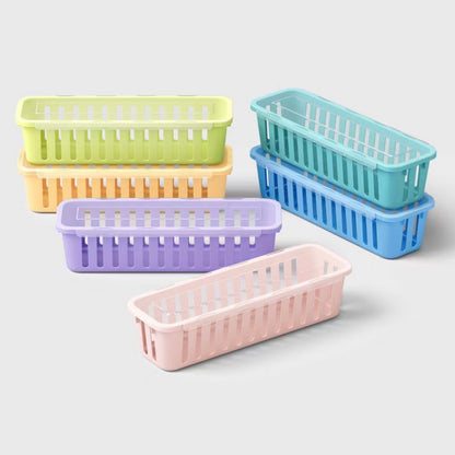 6pk Small Baskets with Lids Pastel colorway - up&up™ - Out of Package (see pictures)