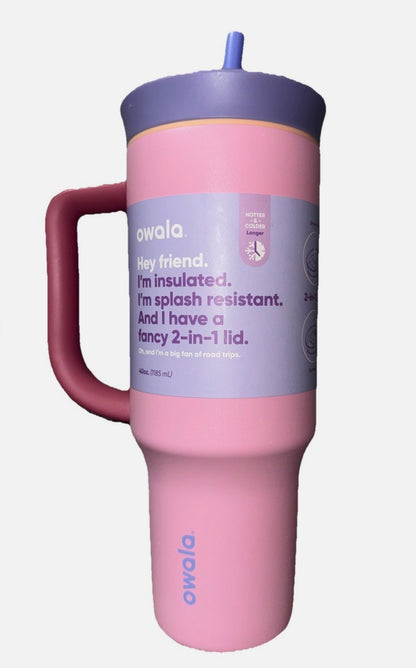 Owala 40oz Stainless Steel Straw Tumbler - SOME MAY BE MISSING STRAW - MINOR COSMETIC DAMAGE (see pictures)