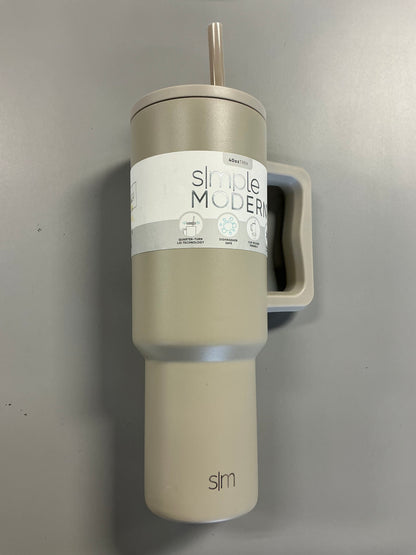 Simple Modern Trek 40oz Stainless Steel Lidded Tumbler - Almond Birch -Dishwasher-Safe Portable Drinkware for Cold Beverages - Minor Cosmetic Damage - May Be Missing Packaging (see pictures)