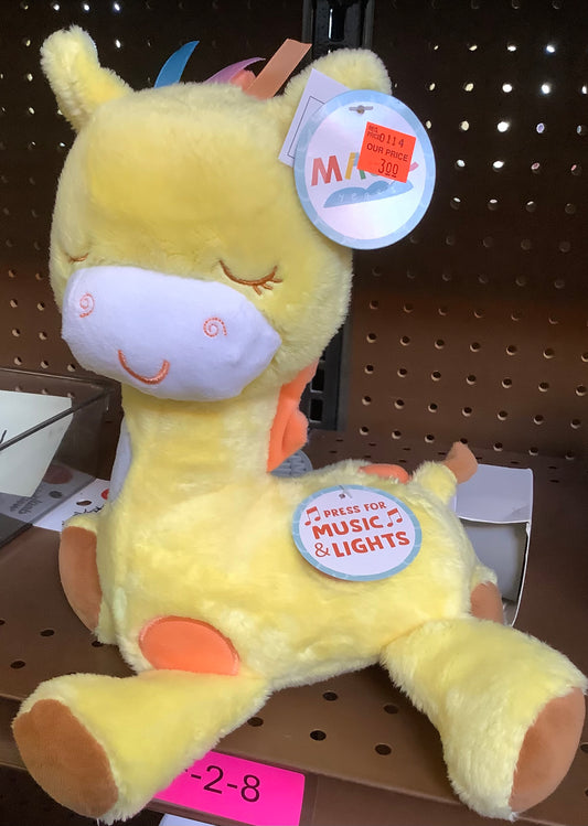 Magic Years 10" Giraffe Musical Press Light Up Crib Toy