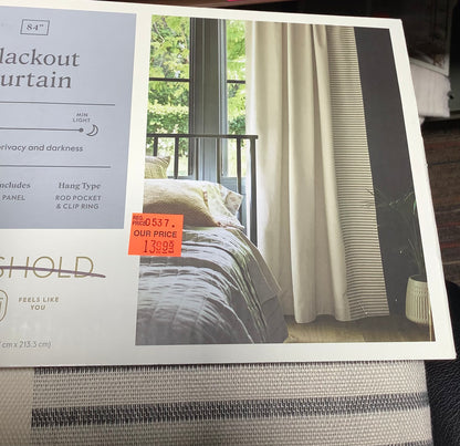 (Clearance) FINAL SALE 84”BLACKOUT CURTAIN 1-PANEL