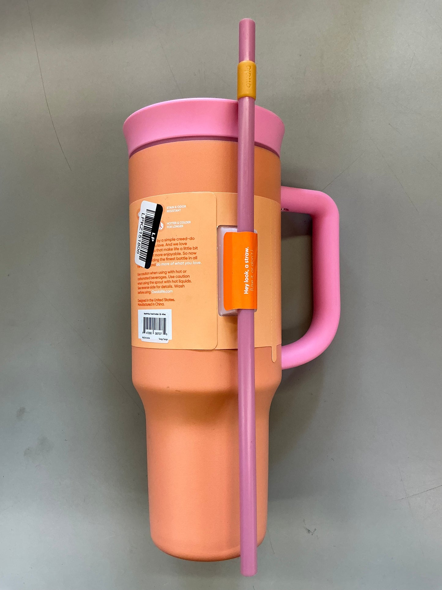 Owala 40oz Stainless Steel Straw Tumbler - SOME MAY BE MISSING STRAW - MINOR COSMETIC DAMAGE (see pictures)