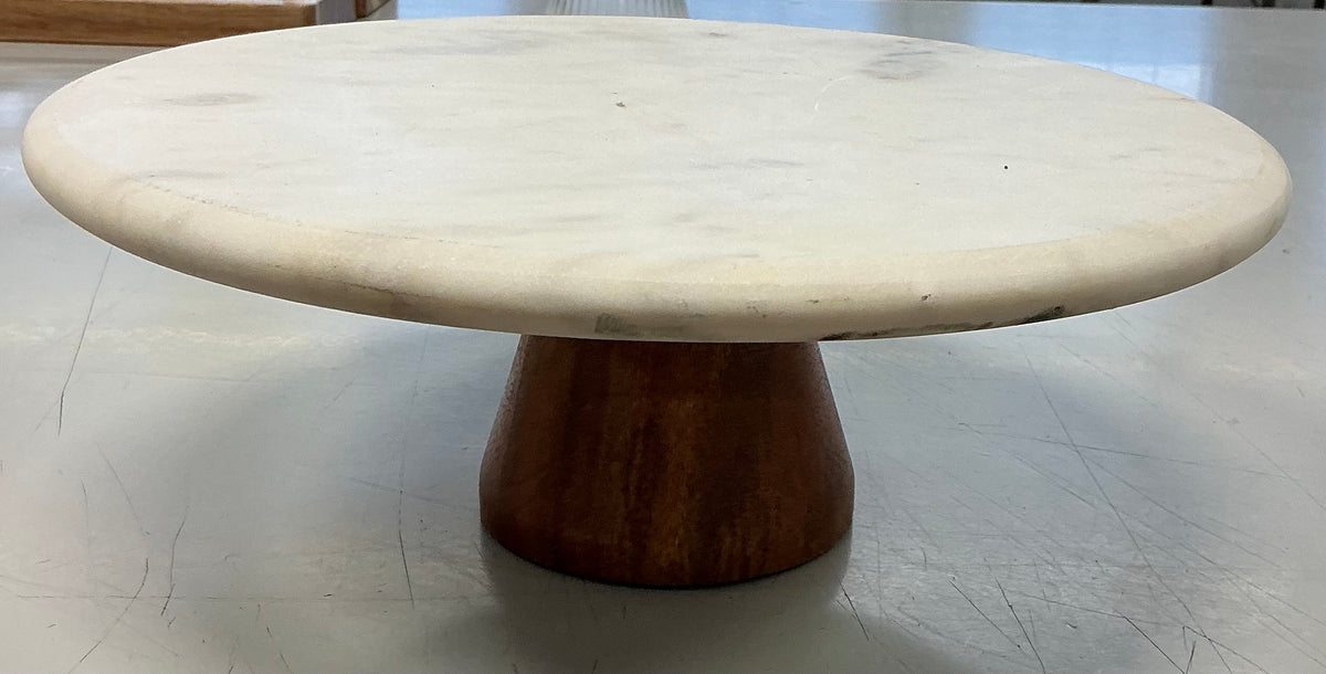 Manchester - Marble and Wood Cake Stand - Threshold™ - Minor Cosmetic Damage (see pictures) - FOR PICKUP ONLY