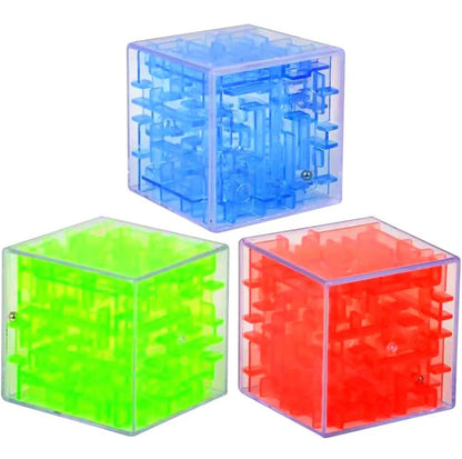 Gamie Brainy Maze Puzzle Cube Game, Set of 3, Maze Cube Puzzles