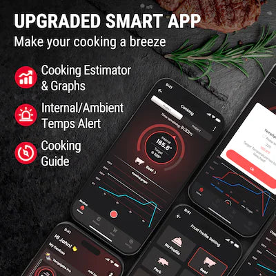ThermoPro - TempSpike Pro Unlimited Range - 1 Probe - Digital Remote - Bluetooth Compatibility Meat Thermometer