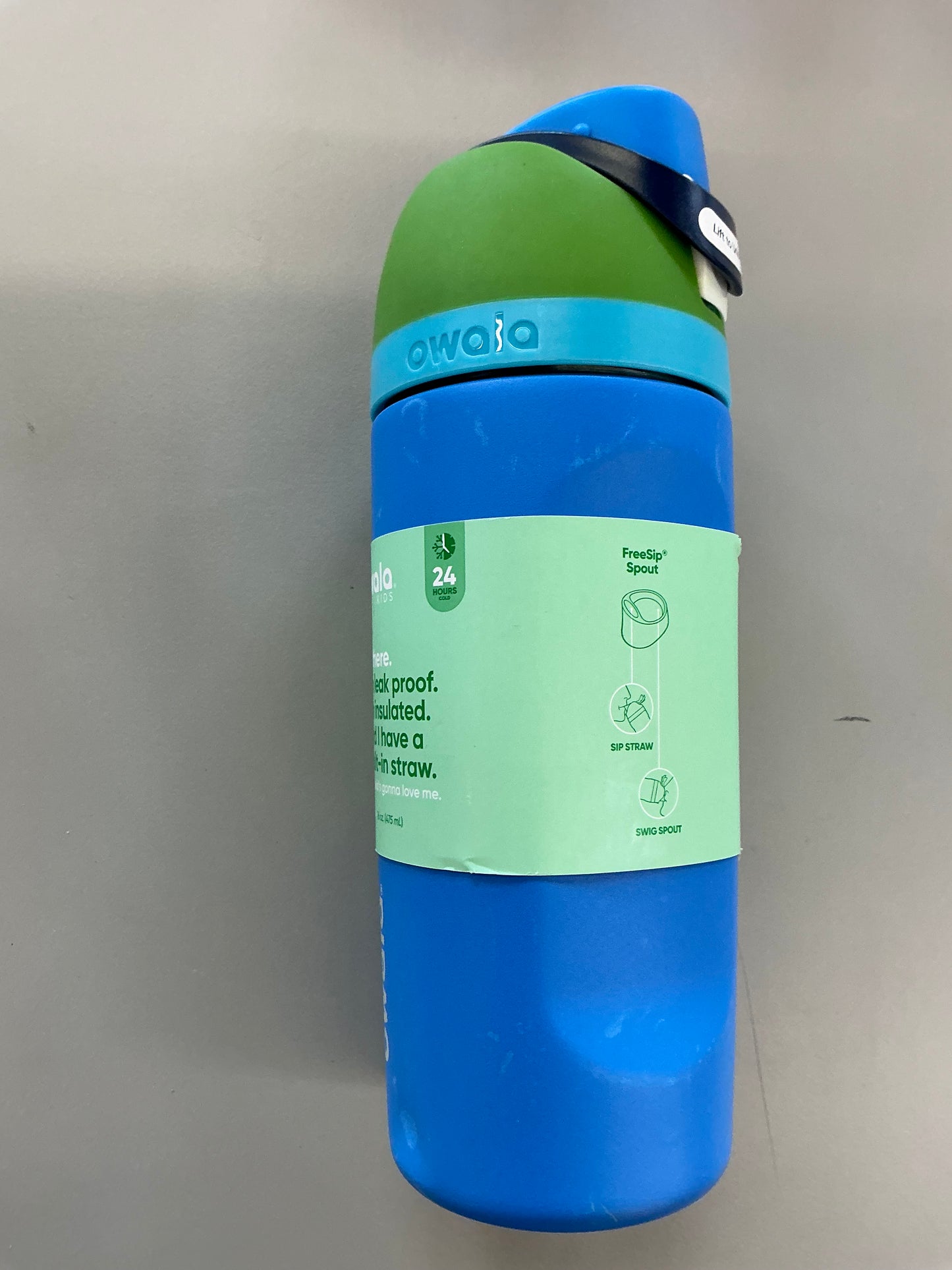 Owala 16 fl oz Kids' Stainless Steel FreeSip Water Bottle - MINOR COSMETIC DAMAGE (see pictures, some may be missing straw)