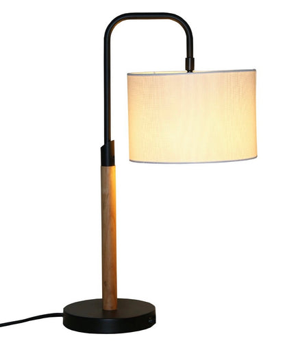 Modern Table Lamp, Bedside Lamps for Bedroom, Small End Table Lamps for Living Room, Nightstand Desk Lamps, Black