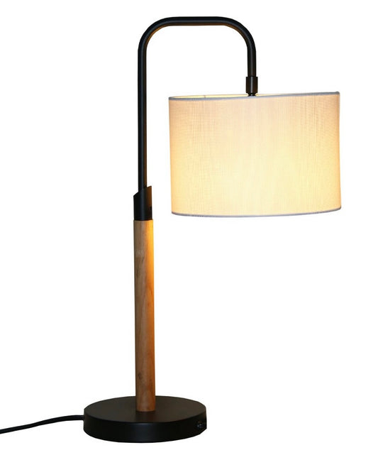 Modern Table Lamp, Bedside Lamps for Bedroom, Small End Table Lamps for Living Room, Nightstand Desk Lamps, Black