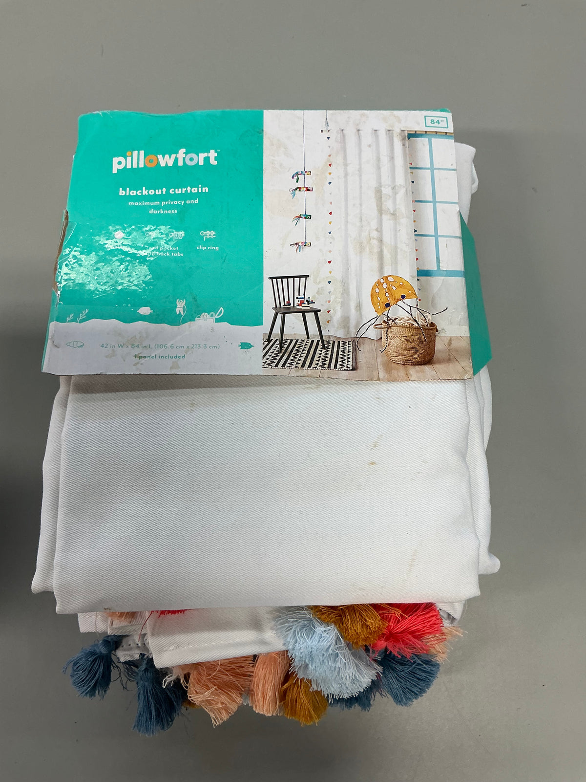 Single Panel Kids Blackout Curtain - 84” - Minor Dirt/Shipping Damage (see pictures)