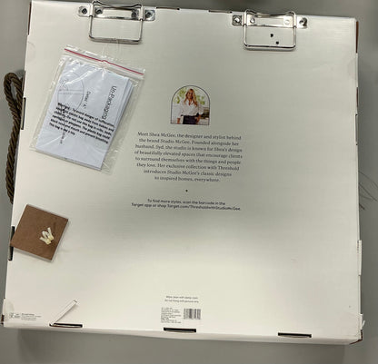 20" Marble Wall Mirror - Threshold™ designed with Studio McGee - Damaged Box (see Pictures) - FOR PICKUP ONLY