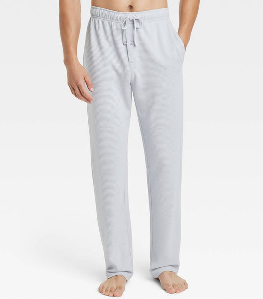 Men’s Ottoman Elevated Knit Pajama pants - Gray - Size Large