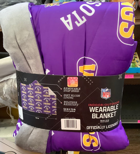 NFL Minnesota Vikings Adult Wearable Blanket