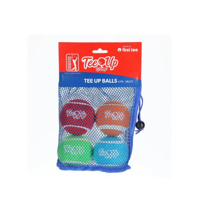 PGA Tour Tee-Up New Multicolor Sticky Golf Balls 4 Pack