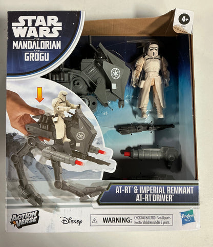Star Wars ActionVerse AT-RT & Imperial Remnant AT-RT Driver - Minor Box Damage (see pictures)