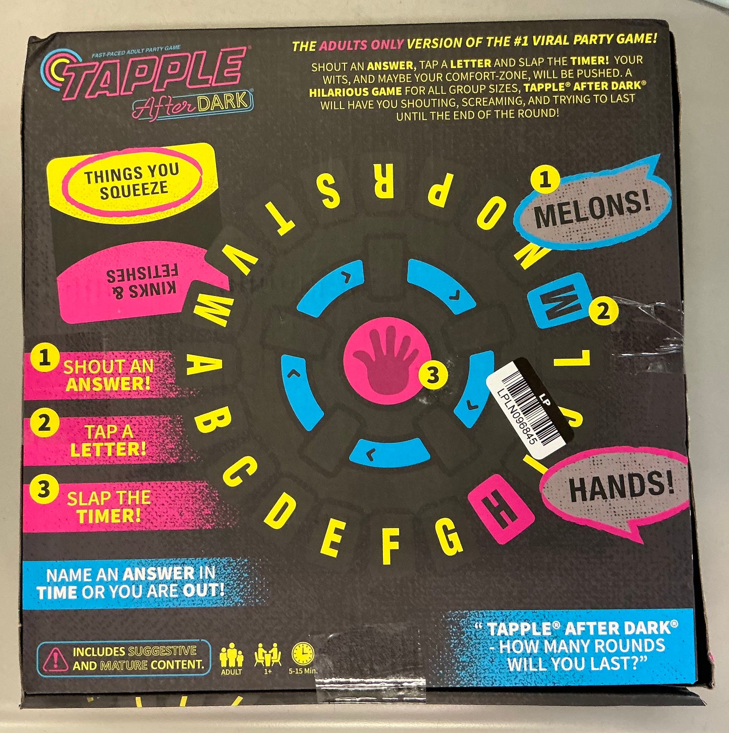 The Op Games Tapple After Dark Party Game - OPEN BOX - USED/LIKE NEW (Minor cosmetic damage)