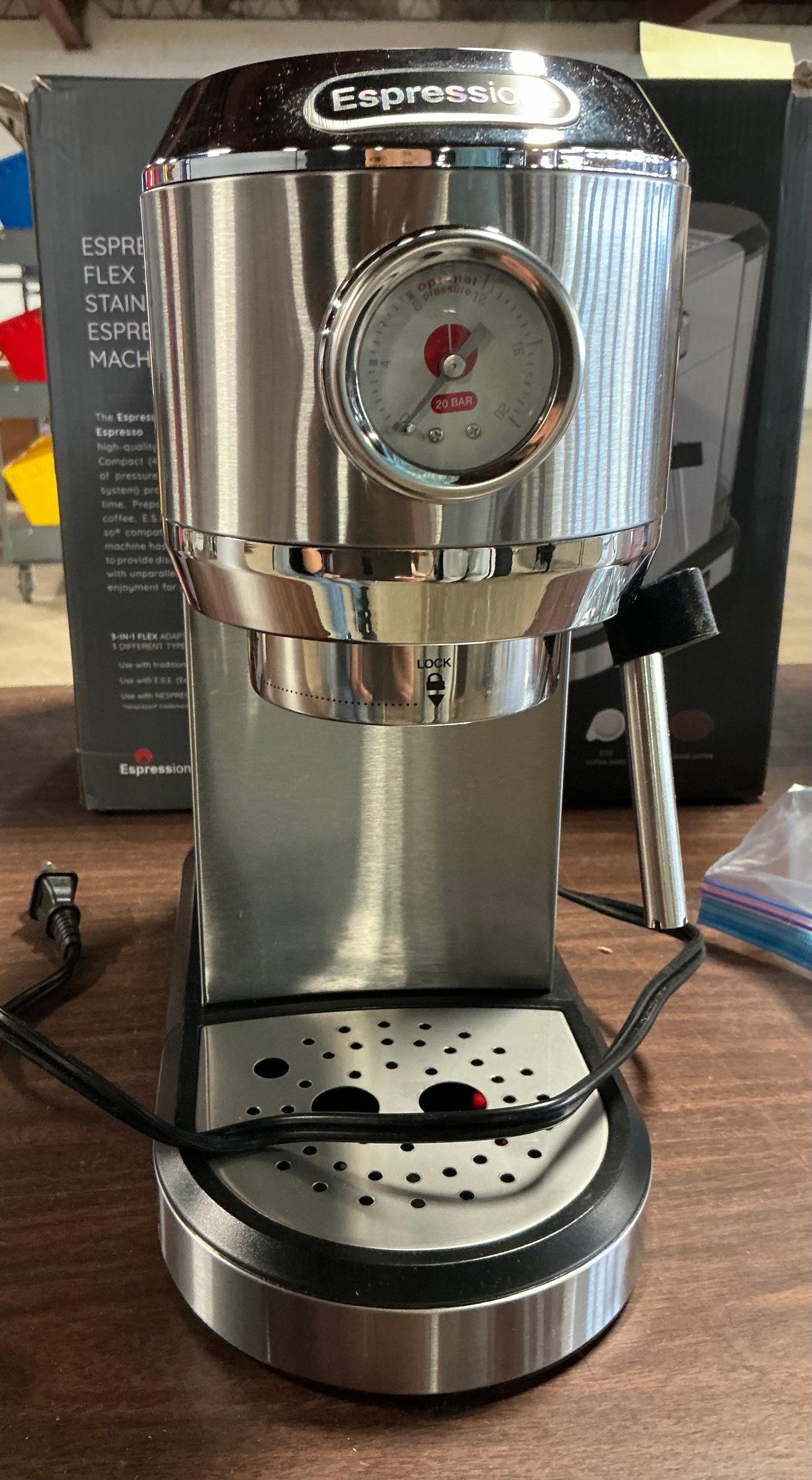 THRIFTY 70 - Espressione Flex 3-In-1 Espresso Coffee Machine - Open Box - USED (See Pictures)- FINAL SALE- NO RETURNS - AS IS