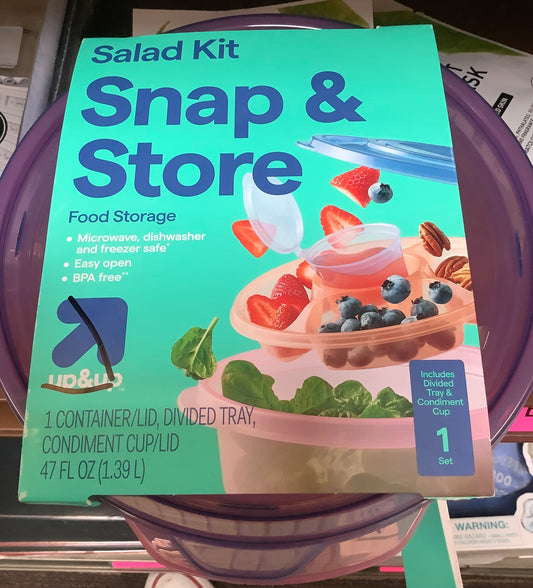 Snap & Store Food Storage Salad Kit Container