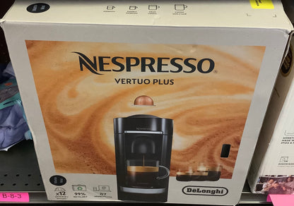 (Clearance )Nespresso VertuoPlus Coffee Maker and Espresso Machine by DeLonghi Black Matte