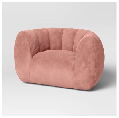 Solid Corduroy Club Kids' Chair - Rose Pink - Bean Bag Toddler Seat, Indoor Upholstered Chair - Out of Package (see pictures)