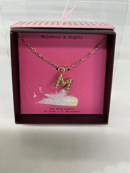 Gold Initial Necklace (AND) - Damaged Packaging (See Pictures)