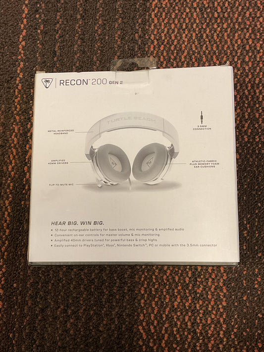 (Clearance )Turtle Beach Recon 200 Gen 2 Wired Gaming Headset Multiplatform- White