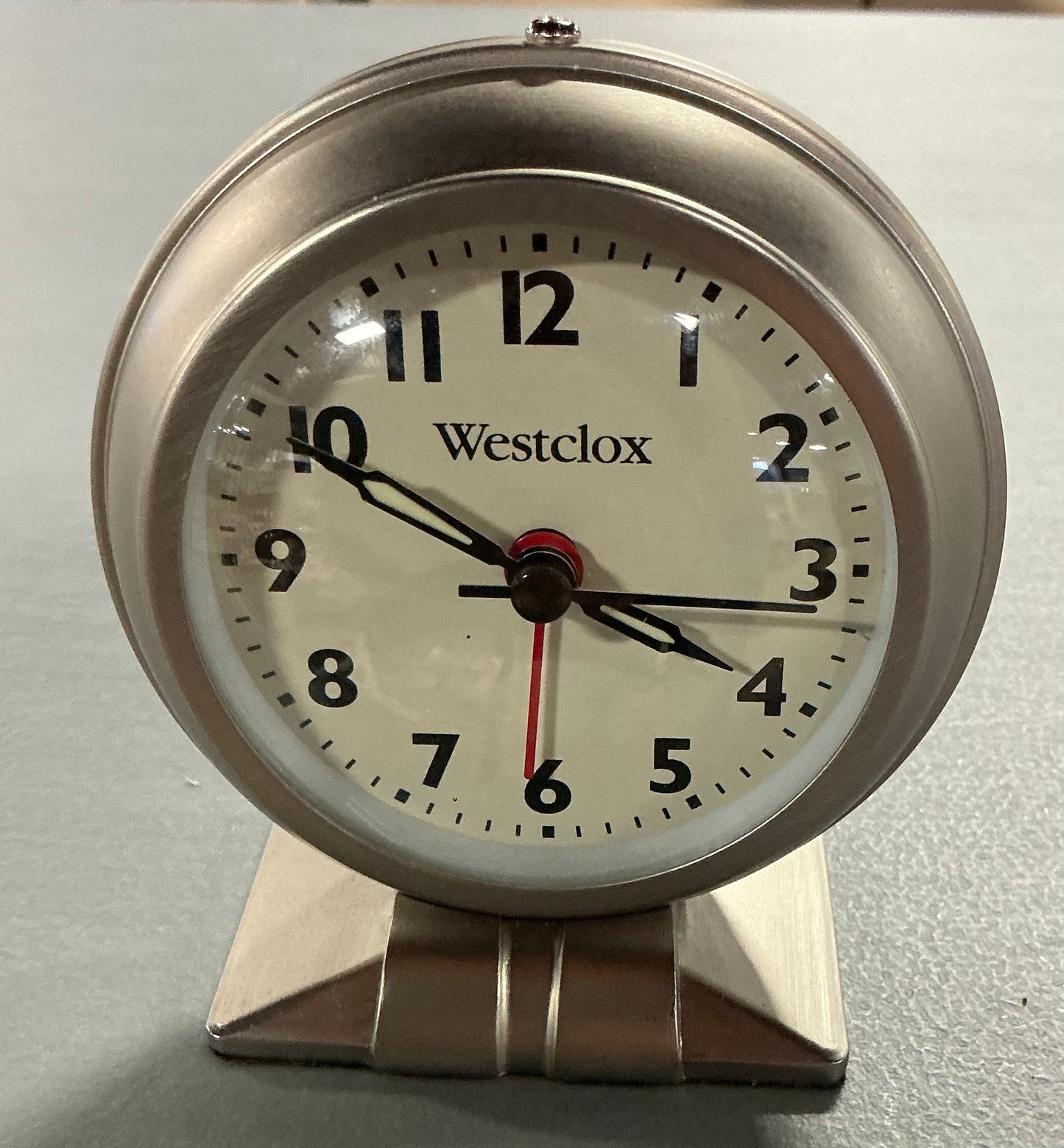 Westclox Silver Metal Alarm Clock - Out of Box