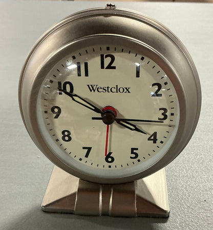 Westclox Silver Metal Alarm Clock - Out of Box